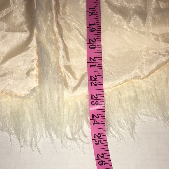 AERO S/P WHITE/IVORY FAUX FUR LONG-SHEARLING VEST. Finished Pink Lining - Picture 9 of 16